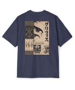 Oversized Tee [Back Print] – Berserk – Griffith Falcon Knight - Image 16