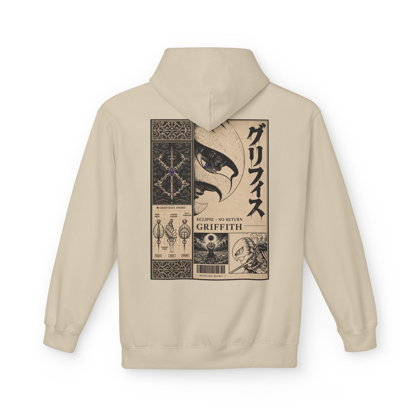 Hoodie – Berserk – Griffith Falcon Knight - Image 12