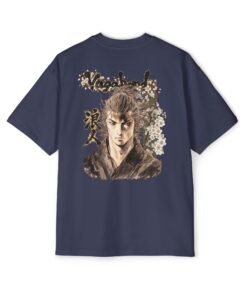 Oversized Tee [Back Print] – Vagabond – Sakura Portrait - Image 12