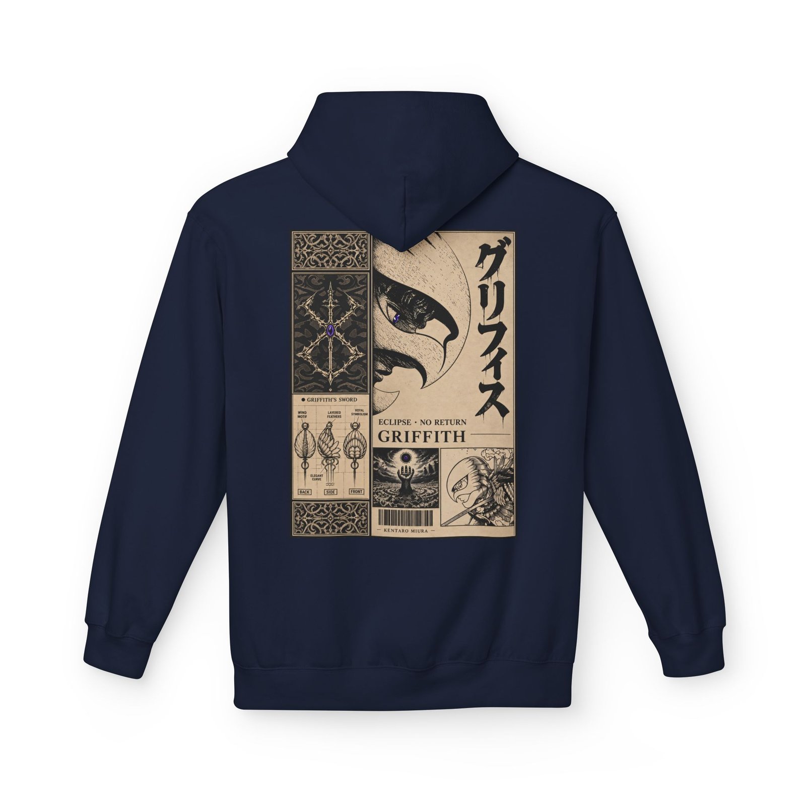 Hoodie – Berserk – Griffith Falcon Knight - Image 24