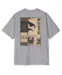 Oversized Tee [Back Print] – Berserk – Griffith Falcon Knight - Image 13