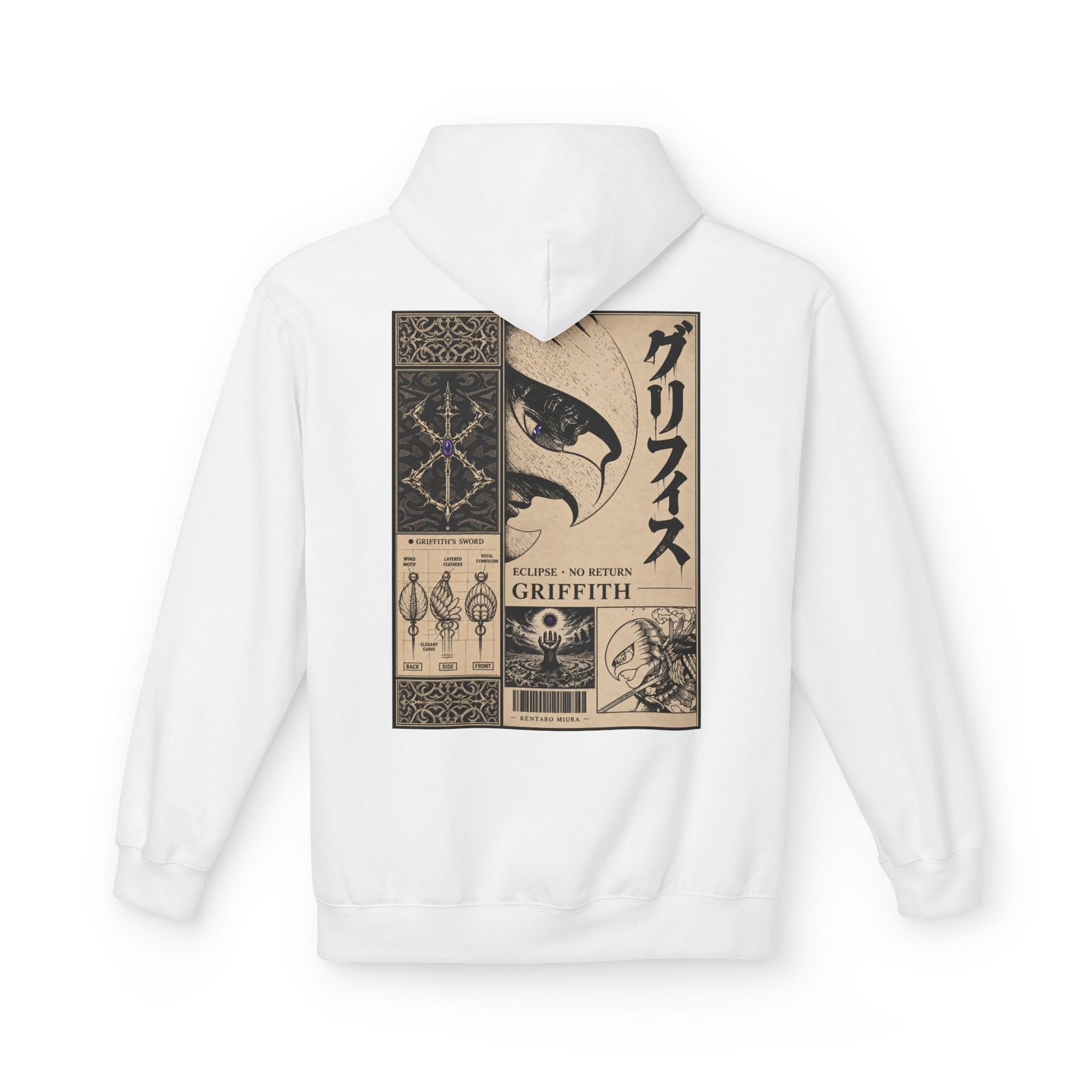 Hoodie – Berserk – Griffith Falcon Knight - Image 2