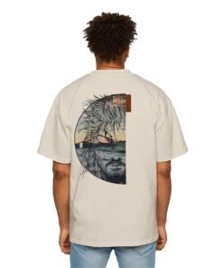 Oversized Tee [Back Print] – Vagabond – Ukiyo-e Reflection - Image 11
