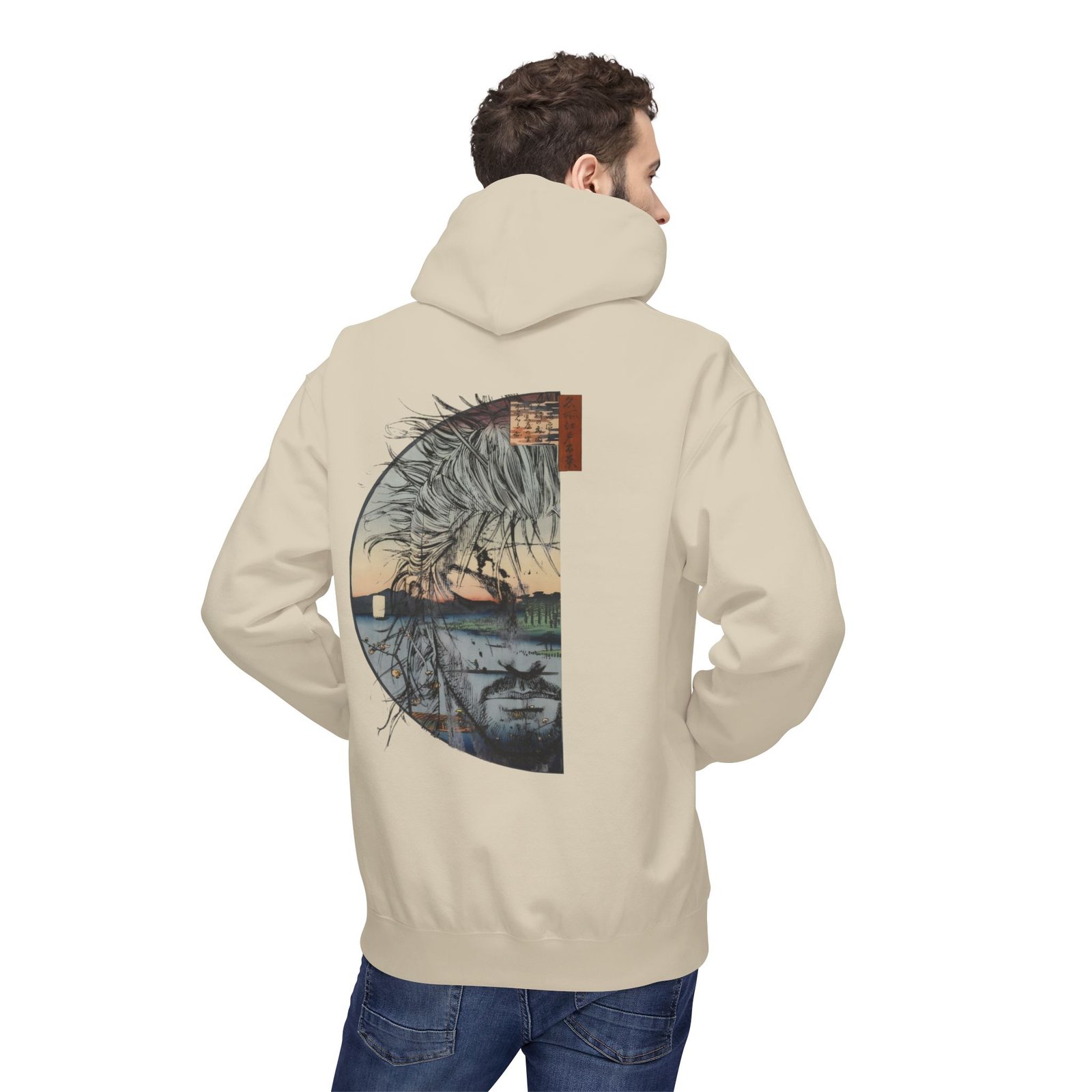 Hoodie – Vagabond – Ukiyo-e Reflection - Image 13