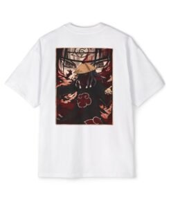 Oversized Tee [Back Print] – Naruto – Itachi Akatsuki - Image 5