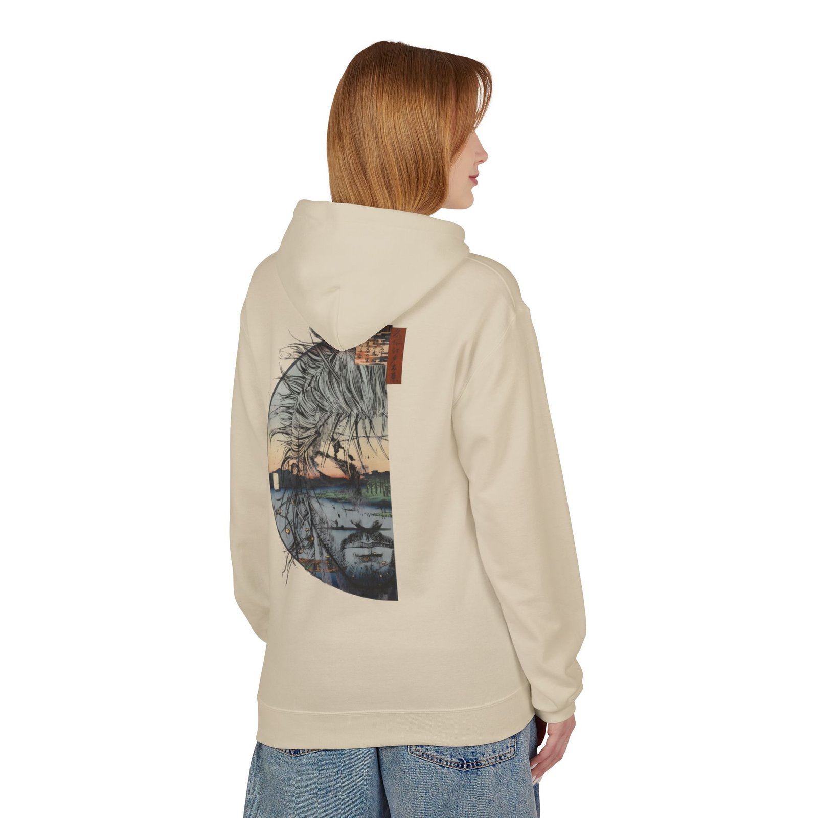 Hoodie – Vagabond – Ukiyo-e Reflection - Image 12