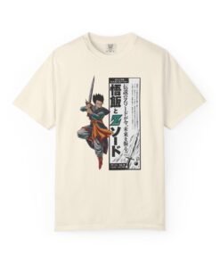 Regular Tee [Front Print] – DBZ – Mystic Gohan Z Sword - Image 6