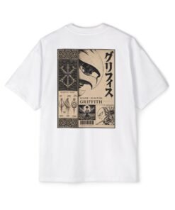 Oversized Tee [Back Print] – Berserk – Griffith Falcon Knight - Image 6