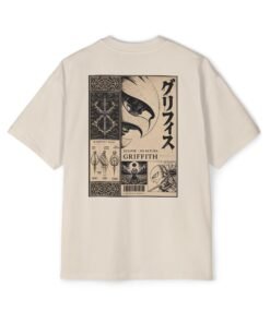 Alternative view of Oversized Tee [Back Print] – Berserk – Griffith Falcon Knight