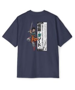 Oversized Tee [Back Print] – DBZ – Mystic Gohan Z Sword - Image 10