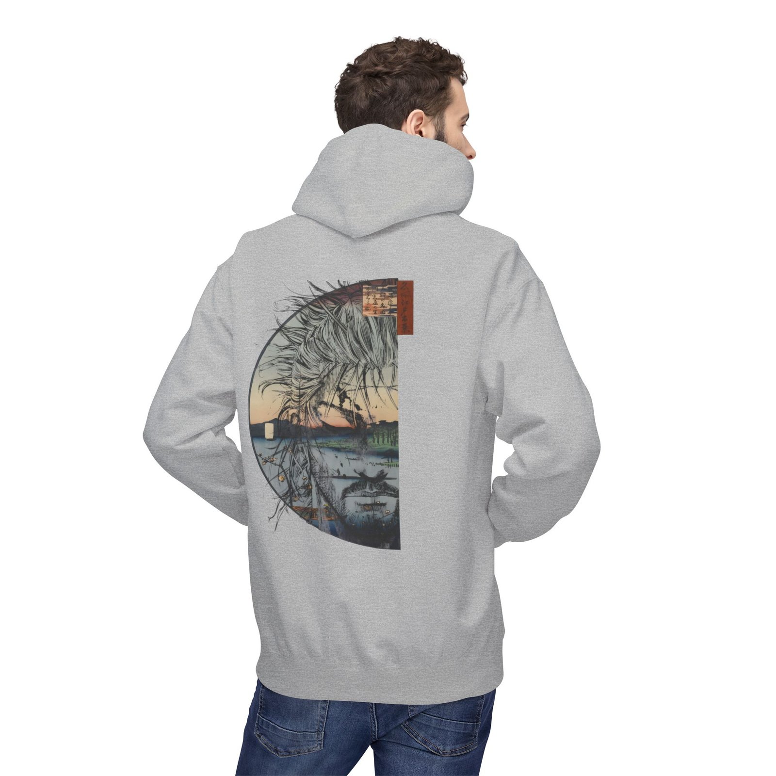 Hoodie – Vagabond – Ukiyo-e Reflection - Image 16