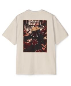 Oversized Tee [Back Print] – Naruto – Itachi Akatsuki - Image 2
