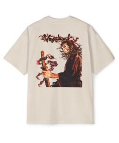 Oversized Tee [Back Print] – Vagabond – Crimson Ronin - Image 8