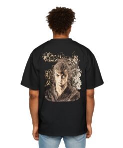 Oversized Tee [Back Print] – Vagabond – Sakura Portrait - Image 7