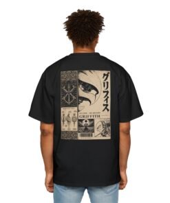 Oversized Tee [Back Print] – Berserk – Griffith Falcon Knight - Image 11