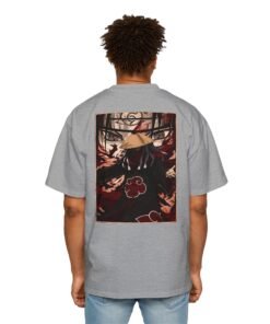 Oversized Tee [Back Print] – Naruto – Itachi Akatsuki - Image 13