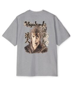 Oversized Tee [Back Print] – Vagabond – Sakura Portrait - Image 10