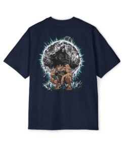 Oversized Tee [Back Print] – Dragon Ball Z – Bardock Oozaru - Image 15