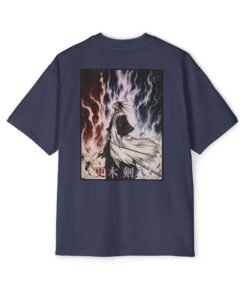 Oversized Tee [Back Print] – Bleach – Kenpachi - Image 12
