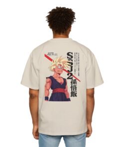 Oversized Tee [Back Print] – Dragon Ball Z – Gohan SSJ2 - Image 13