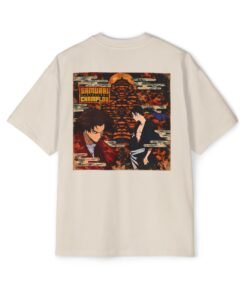 Oversized Tee [Back Print] – Samurai Champloo – Edo Vintage - Image 10