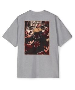 Oversized Tee [Back Print] – Naruto – Itachi Akatsuki - Image 12