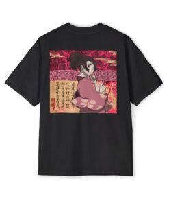 Oversized Tee [Back Print] – Samurai Champloo – Fuu Sunflower - Image 8