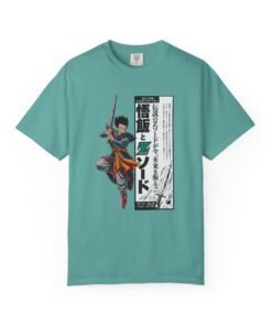 Regular Tee [Front Print] – DBZ – Mystic Gohan Z Sword - Image 9