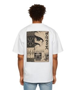 Oversized Tee [Back Print] – Berserk – Griffith Falcon Knight - Image 7