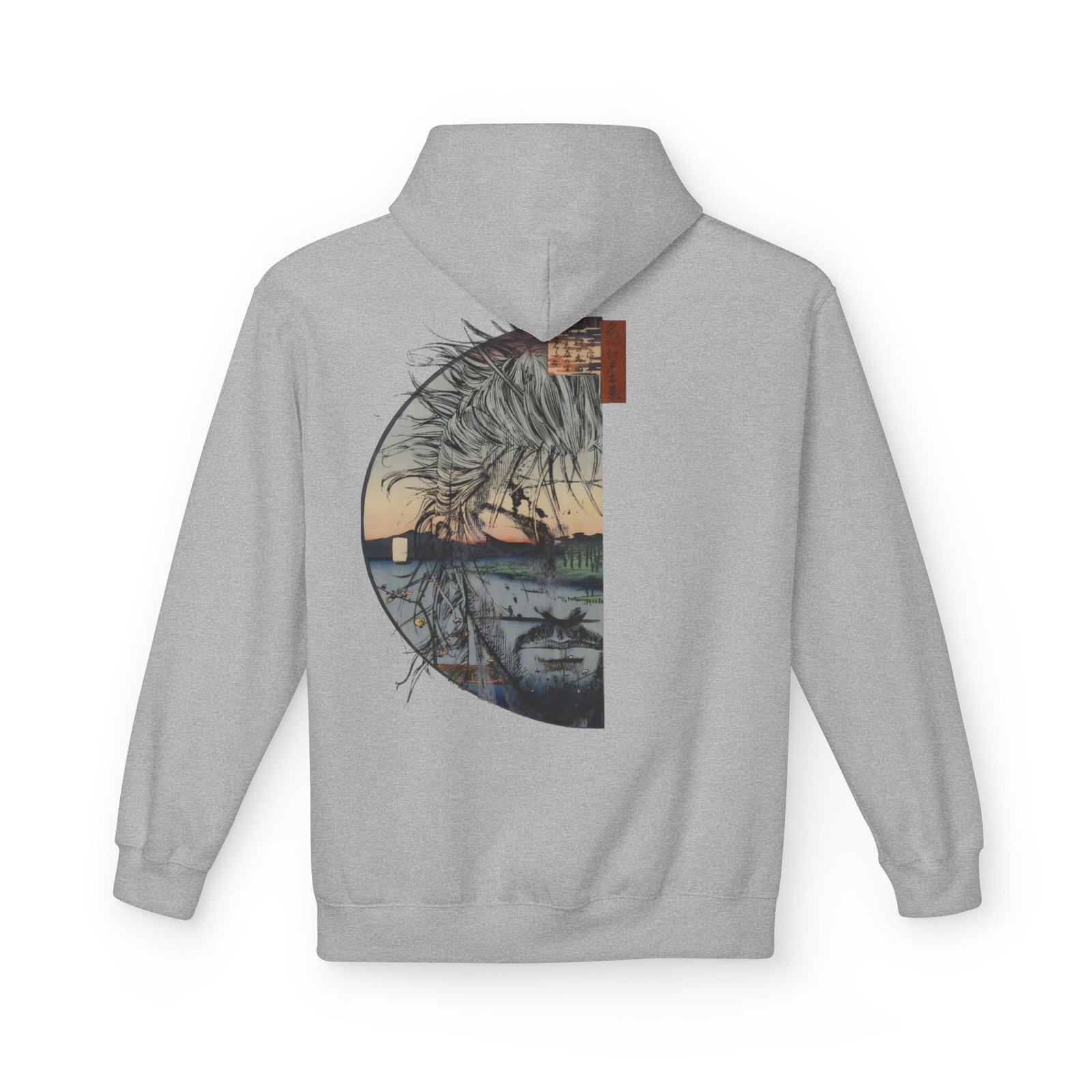 Hoodie – Vagabond – Ukiyo-e Reflection - Image 14