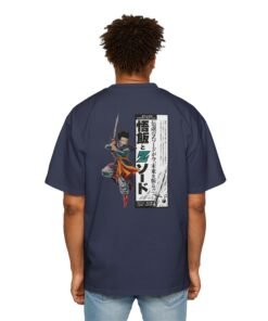 Oversized Tee [Back Print] – DBZ – Mystic Gohan Z Sword - Image 11