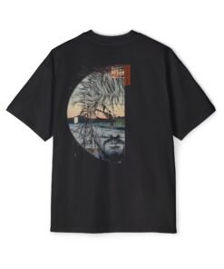 Oversized Tee [Back Print] – Vagabond – Ukiyo-e Reflection - Image 8