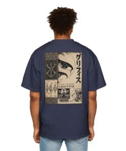 Oversized Tee [Back Print] – Berserk – Griffith Falcon Knight - Image 17