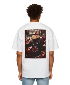 Oversized Tee [Back Print] – Naruto – Itachi Akatsuki - Image 6