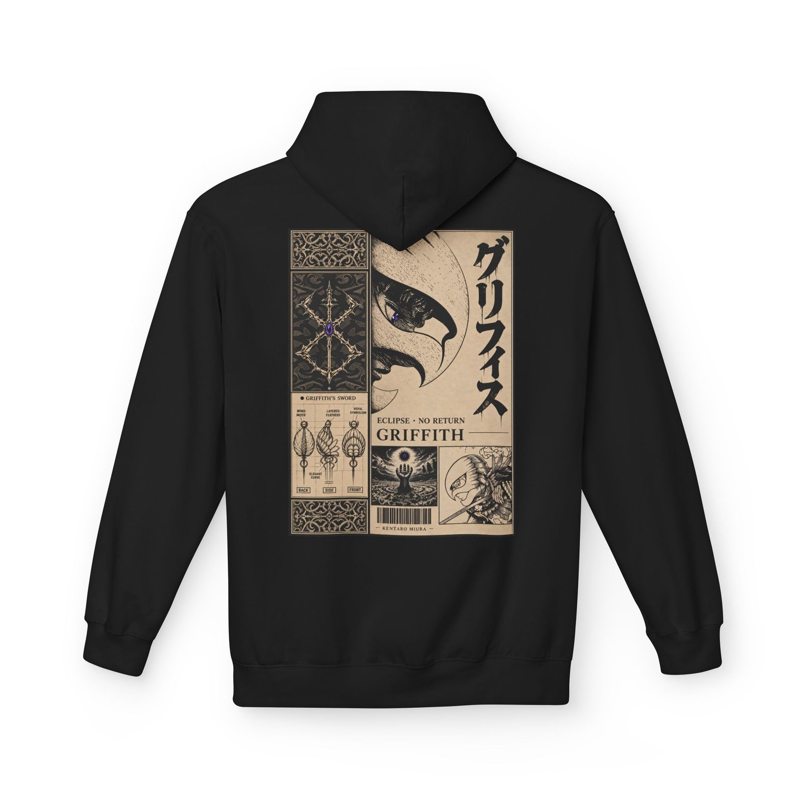 Hoodie – Berserk – Griffith Falcon Knight - Image 8