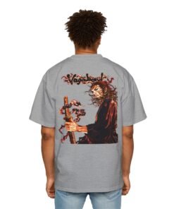 Oversized Tee [Back Print] – Vagabond – Crimson Ronin - Image 11